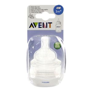 Tetines X2 - Débit Moyen - Classic+ - Anti-colique - 3m+