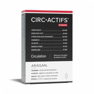 CIRC•ACTIFS® | Vigne rouge, marron d’Inde et OPC de raisin | 30 gélules