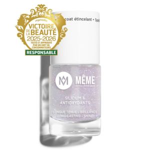 MÊME Cosmetics Top Coat Étincelant au Silicium | Vernis effet gel irisé | 10 ml