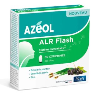 Azéol ALR Flash | Défenses naturelles | 30 Comprimés Plantain, Cassis & Zinc