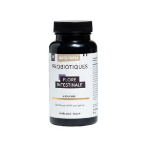 Nat&Form Probiotique Flore intestinale 60 gélules | Digestion et transit intestinal