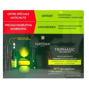 Triphasic Traitement Anti-Chute Progressive 12 Ampoules x 5,5mL