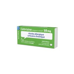 Cetirizine 10 Mg Rhinite allergique Comprimés