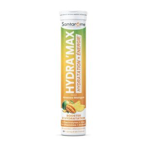 Santarome Hydra'Max Mangue Ananas | Electrolytes récupération sportive | 20 pastilles