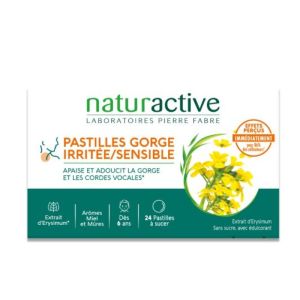 Naturactive Pastilles Gorge Irritée/Sensible à l’Érysimum | 24 pastilles