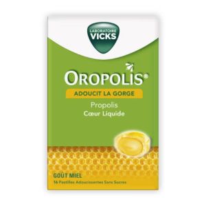 Vicks Oropolis Miel Citron | gorge irritée  | 20 pastilles à la propolis sans sucres