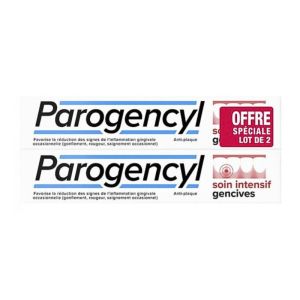 Parogencyl Soin Intensif Gencives 2 x 75 ml – Dentifrice anti-plaque dentaire à la chlorhexidine