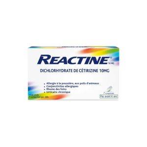 Reactine 10 mg Cétirizine : Rhinite allergique