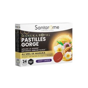 Santarome Manuka Royal | Pastilles gorge au miel de Manuka | 24 pastilles