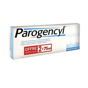 Parogencyl Dentifrice Protection Gencives 2 x 75 ml | Saignements et plaque dentaire