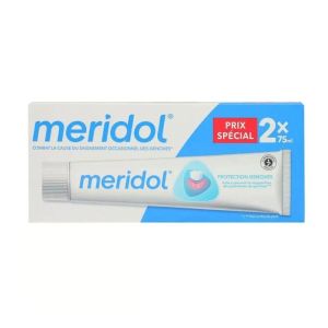 Meridol Protection Gencives | Routine anti-plaque pour gencives fragiles |  Duo 2 x 75 ml