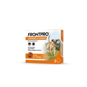 Frontpro 28 mg comprimé antipuces et antitiques | Chien de 4 à 10 kg