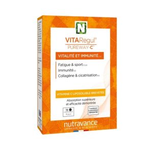 VITARegul® PUREWAY-C Nutravance | Vitamine C pour la fatigue, l’immunité et le collagène | 15 comprimés