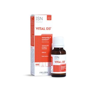 VITAL D3® | Vitamine D3 naturelle 1000 UI pour l’immunité et les os | 20 ml