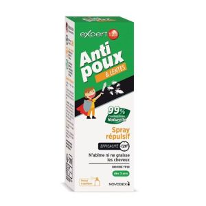 Expert 1.2.3 | Spray Répulsif Anti-Poux & Lentes 100 ml | Protection 12 h dès 3 ans