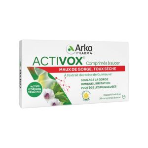 Activox Comprimés à sucer | Guimauve et hyaluronate de sodium | 24 comprimés