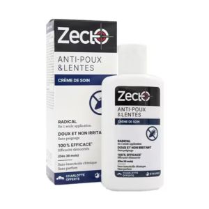 ZECTO® Crème de Soin Anti-Poux & Lentes 100 ml | Traitement de nuit 8 h