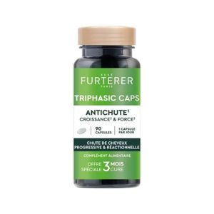 Triphasic Caps Antichute | Chute de cheveux, croissance et force | 90 capsules