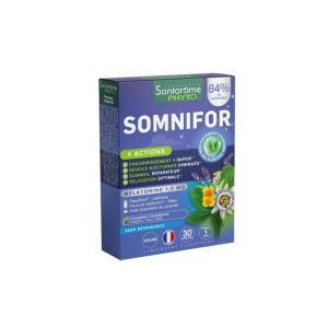 Santarome Somnifor 4 Actions Mélatonine 1,9 mg | 30 comprimés sommeil