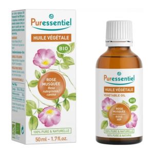 Puressentiel Huile Végétale BIO Rose Musquée | Cicatrices, taches et anti-âge | 50 ml