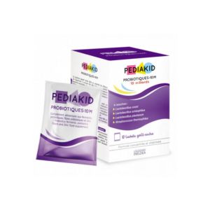 PEDIAKID Probiotiques-10M dès 6 mois | microbiote intestinal & digestion | 10 sachets