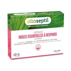 OLIOSEPTIL Capsules à respirer | Inhalation nez et sinus | 15 capsules