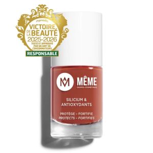MÊME Cosmetics Vernis au Silicium Brique | Rouge chaud pour ongles fragiles | 10 ml