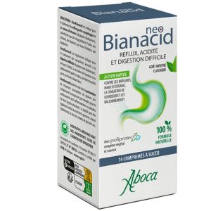 NeoBianacid Menthe | Brûlures gastriques et digestion difficile | 14 comprimés