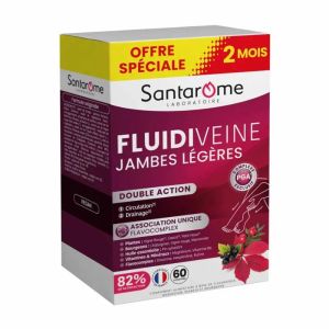 Santarome Fluidiveine Jambes Légères | 60 comprimés pour circulation et confort veineux