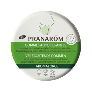 Pranarôm Aromaforce | Gommes Menthe-Eucalyptus Bio | 45 g