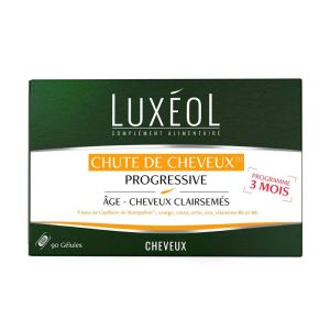Luxéol Chute de Cheveux Progressive 90 gélules | Programme 3 mois