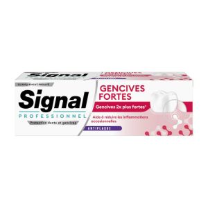 Signal Professionnel Gencives Fortes Anti-Plaque | Soin ciblé plaque, tartre et gencives | 75 ml