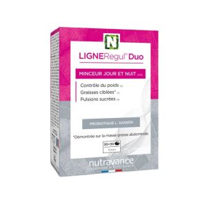 LIGNERegul® Duo Nutravance | Minceur jour/nuit | contrôle du poids & pulsions sucrées | 60 gélules