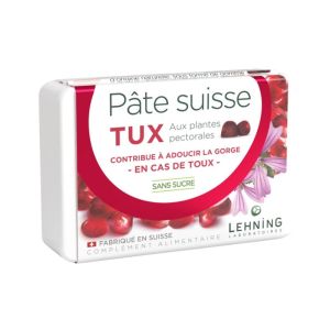 Lehning Pâte Suisse TUX | 40 gommes sans sucre pour la toux