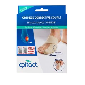 EPITACT | Orthèse Hallux Valgus Jour | Correction souple en chaussure | Taille S