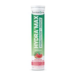 Santarome Hydra'Max Pastèque | Hydratation, électrolytes et énergie | 20 pastilles