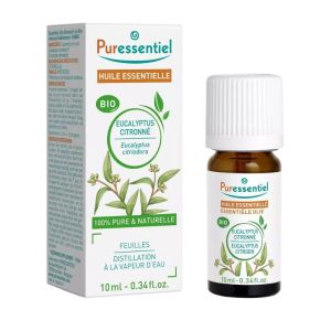 Puressentiel Huile Essentielle Eucalyptus Citronné BIO | Muscles, articulations et détente | 10 ml