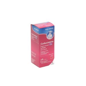 Carbocisteine Sirop enfant sans sucre toux grasse