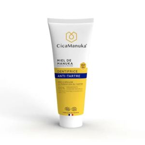 CicaManuka Dentifrice Anti-Tartre | Miel de Manuka IAA15+ et propolis bio | 75 ml