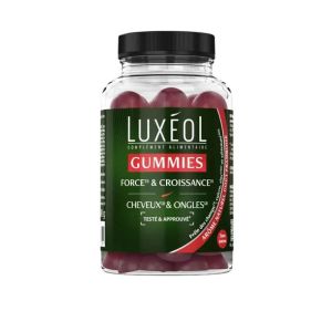 Luxéol Gummies Force & Croissance 60 gummies | Cheveux plus forts et croissance soutenue | Sans sucre