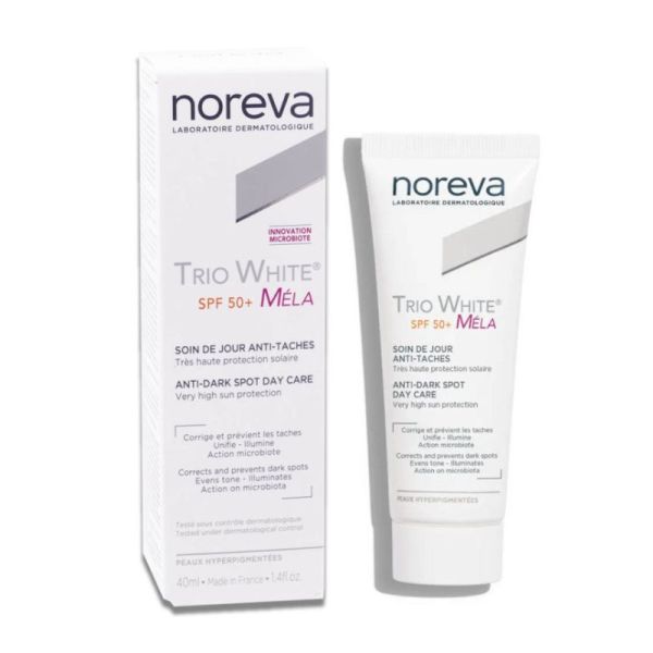 Noreva Trio White Méla Soin de Jour SPF50+ Anti-Taches | Taches brunes et protection solaire | 40 ml