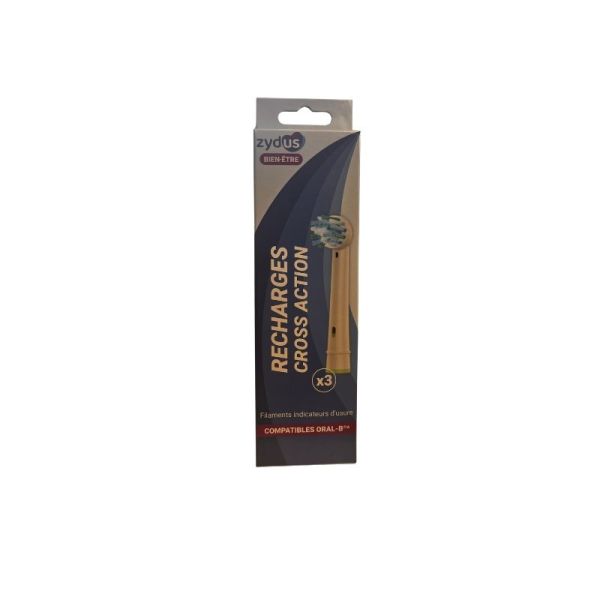 Recharges Zydus Cross Action | Brossettes pour brosse à dents électrique
