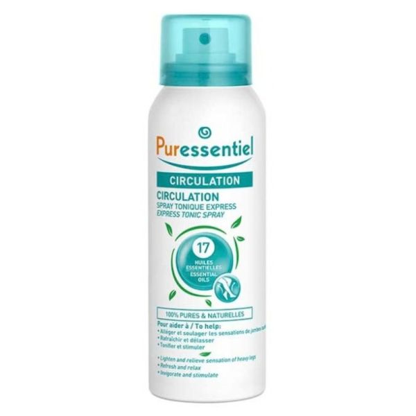 Puressentiel Spray Tonique Express Circulation | Jambes lourdes et fraîcheur express | 100 ml