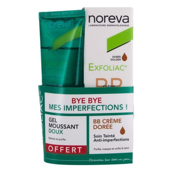 Exfoliac BB-Crème 30 ml + Gel Moussant Doux 100 ml offert | Routine anti-imperfections