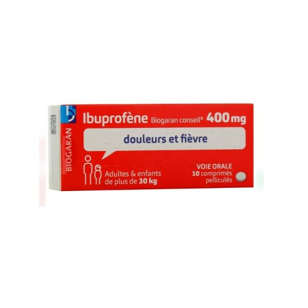 Ibuprofene 400 Mg 10 comprimés Douleurs et fièvre