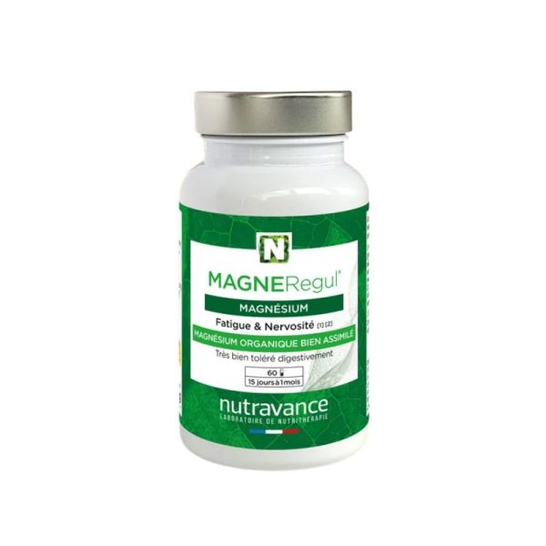 MAGNERegul® Nutravance | Magnésium biodisponible | fatigue, stress et tensions musculaires | 60 gélules
