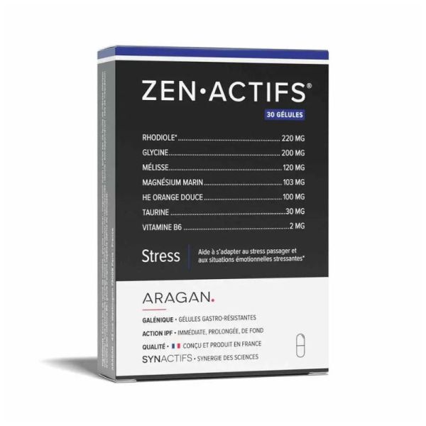 ZEN•ACTIFS® | Rhodiole, magnésium et mélisse | 30 gélules
