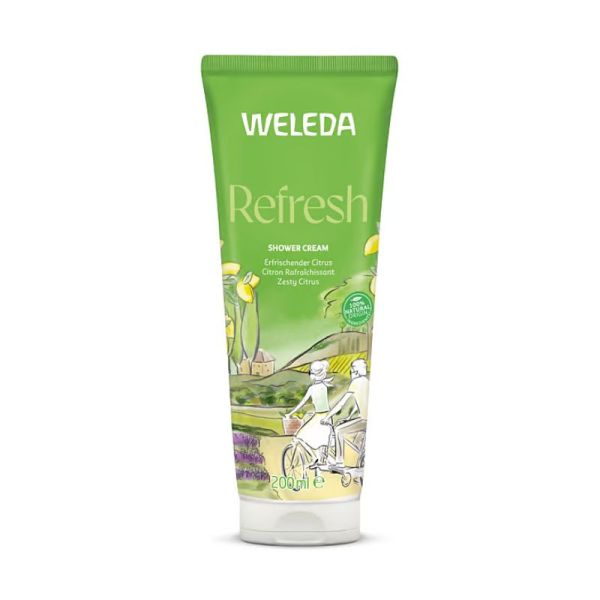 Weleda Refresh Crème de Douche Citron Rafraîchissant | Fraîcheur et hydratation | 200 ml