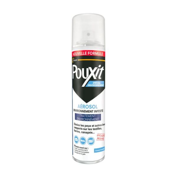 Pouxit Environnement 250 ml | Spray anti-poux et punaises de lit pour textiles