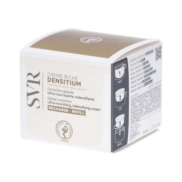 SVR Densitium Crème Riche Recharge | Soin anti-âge nourrissant peaux matures | 50 ml